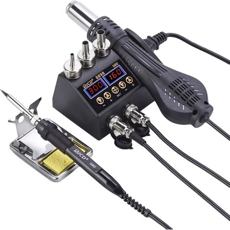 Station de soudage, écran LCD, pistolet à air chaud, 8898 KIT1, 220V EU PLUG-c (1/2)