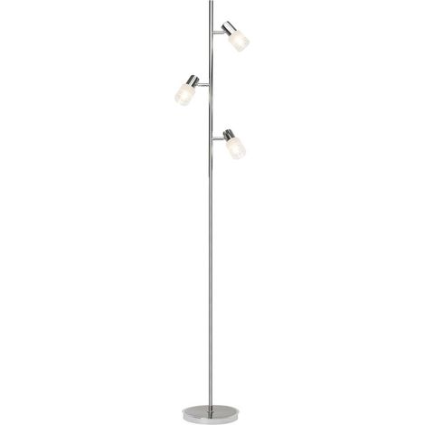 Lea, Standleuchte 3-flammig, Farbe: eisen/chrom (1/2)