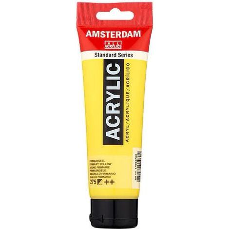 TALENS AMSTERDAM STANDARD SERIES COLORES ACRÍLICOS TUBO 120ML AMARILLO PRIMARIO