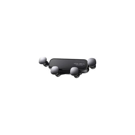 Support de téléphone de voiture à clipser sur la grille d'aération, plastique noir (1/5)