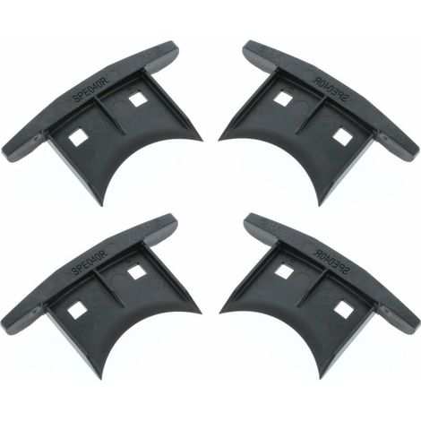 – Lot de 4 embouts de guidage pour volets roulants en PVC noir – Pour lames alu 42mm x 8mm – Maintien latéral optimal – Installation facile (1/3)