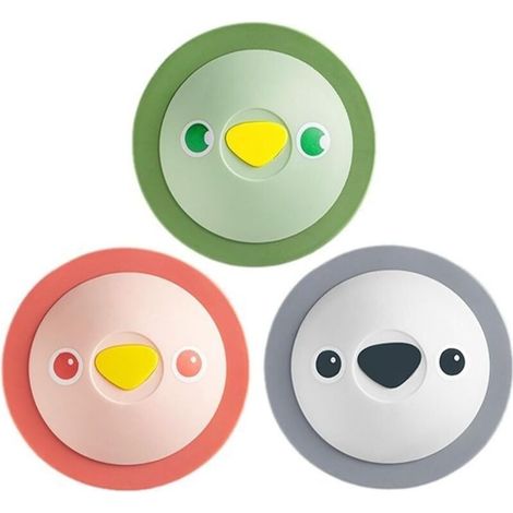 CSPARKV 3Pcs Silicone, Baignoire Universel, Evier, Filtre Lavabo, Attrape Cheveux Douche, Silicone (100 mm100 mm) (Rose, Vert, Gris) (1/5)