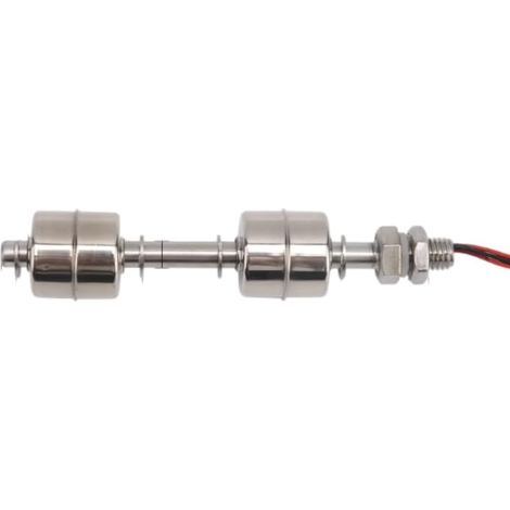 Interrupteur vertical en acier inoxydable pour augmentation du débit d'eau - Régulateur de niveau de capteur de liquide - Double boule 120 mm (1/2)