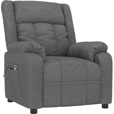 Fauteuil inclinable électrique Gris foncé Tissu vidaXL (1/5)