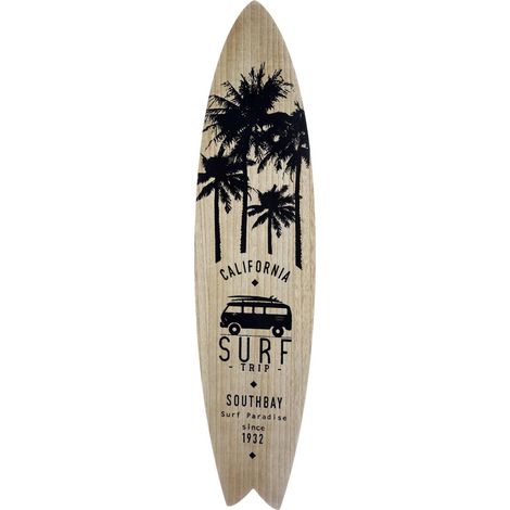 Décoration murale planche de surf noire (1/4)