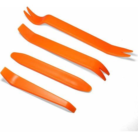 Kit de herramientas 4 en 1 para desmontar la radio y la salida de aire del coche, herramienta para desmontar el panel de audio interior del coche e interruptores basculantes. Herramienta de mecánico. (1/5)