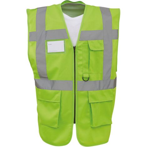 Gilet multifonction haute visibilité Yoko Vert Citron M.