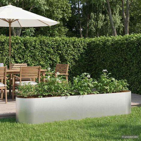 Jardin surélevé Acier inoxydable 200 x 40 x 40 cm vidaXL
