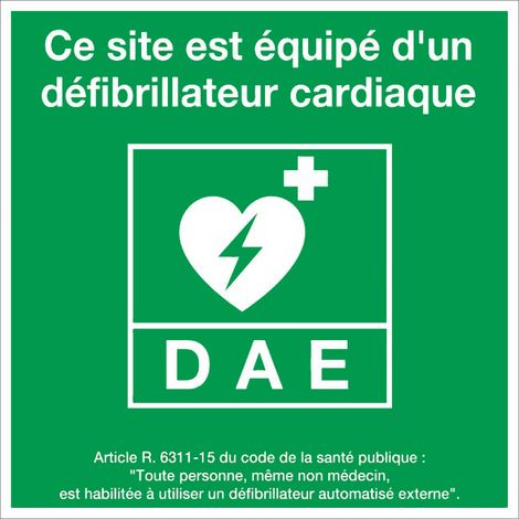 Panneau D.A.E. plus texte - Rigide 200x200mm - 4220390