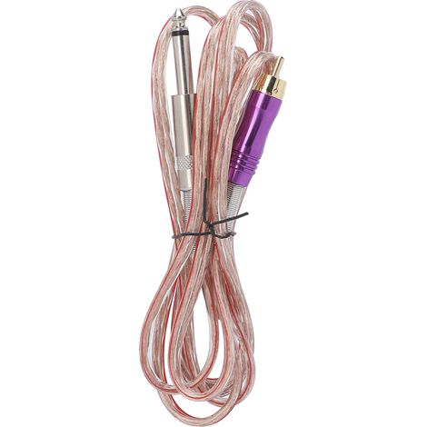 Fil de raccordement RCA pour tatouage, cordon droit souple et résistant, câble de connexion pour machines à tatouer (1/5)