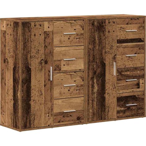 Maison Exclusive - Credenza 2 pcs Legno vecchio 60 x 31 x 84 cm Legno multistrato