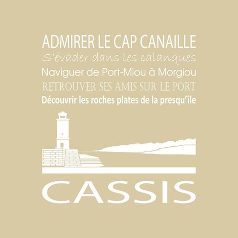 Tableau sur toile Cassis beige 30x30 cm - Impression sur Toile Murale Décorative - Image imprimée en HD sur Toile - Toile sur Châssis en Bois FSC - Fabriqué en France