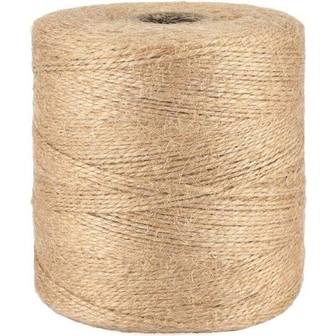 Ficelle 500M Ficelle Jute Ficelles de Jardinage Corde Naturelles Fil de Jute Corde Fine pour Jardiage Décoration de Mariage,Arts Créatifs DIY l'emballage Cadeau-TREETALK