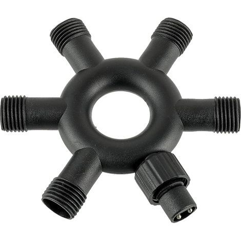 Connecteur répartiteur pour guirlande lumineuse, connecteur répartiteur de câble 6 voies pour guirlandes lumineuses de Noël, stalactites, grille et globes lumineux étanches à deux broches (1/5)