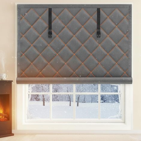Générique(90x120cm) Kit de Film Isolant Thermique Anti Froid Couverture de Fenêtre Isolation Rideau Thermique Autoadhésif Anti Froid et Chaleur Coton épais (1/5)