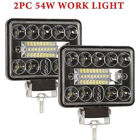 Barre lumineuse LED RXZ 102W, projecteur de travail, feu antibrouillard pour tracteur, SUV et camion, 3030 LED 34SMD, 2 ampoules LED LIGHTBA18SMD (1/5)