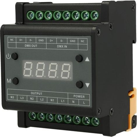 Centralina DMX Led Triac Dimmer 220V 3 Canali Controlla Trasformatore Triac Dimmerabile Con Segnale DMX