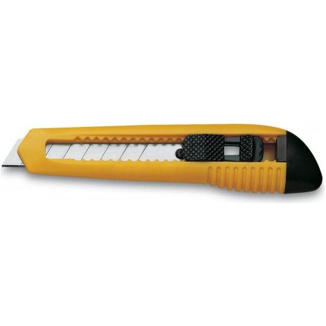 FPLUS cutter hoja ancha , Cutter Nylon Cierre de Seguridad
Acero Carbono - Mango Nylon - Cierre de Seguridad
