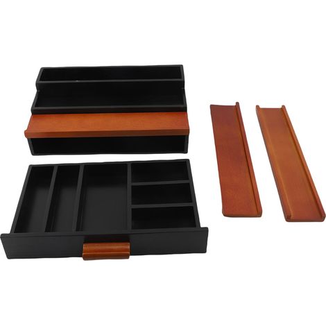 Organisateur Cologne Homme Femme 3 Niveaux Bois Massif – Présentoir Parfum Riser avec Tiroir Bijoux Cosmétiques Rangement Style 1 (1/4)