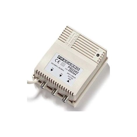 Adaptateur secteur 24V – Bloc d'alimentation électrique 2 connecteurs – Tension 24V – Température de fonctionnement -10 à +55°C – Fracarro