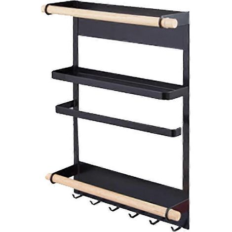 Küchenregal, Kühlschrank-Organizer, magnetischer Papierhandtuchhalter im Design, stabiles Kühlschrankregal St (1/4)