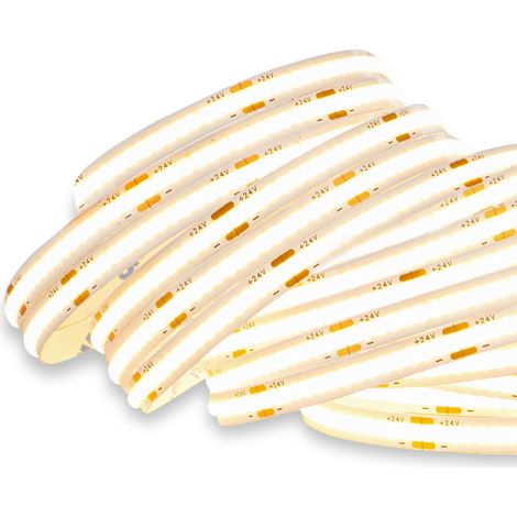 Ruban LED COB 5 m, télécommande, dimmable, 1 800 lm, 3 000 K (1/5)