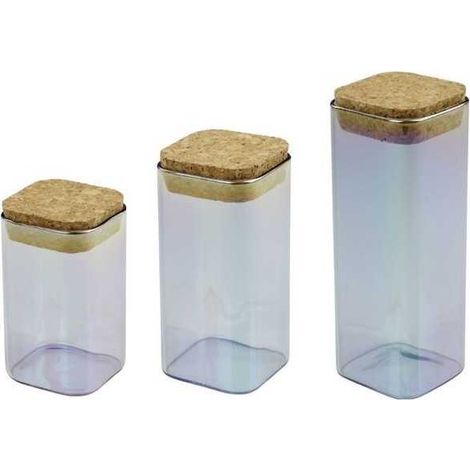 Set Glasbehälter fackelmann durchsichtig 3 Größen (1/3)