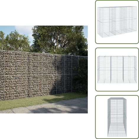 vidaXL Panier gabion avec couvercle 300x100x200 cm fer galvanisé (1/5)