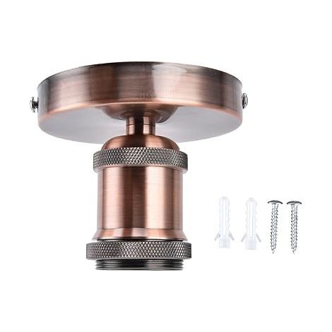 Support de lampe plafond douille de lampe vintage E26 E27 accessoires cuisine chambre éclairage red (1/5)
