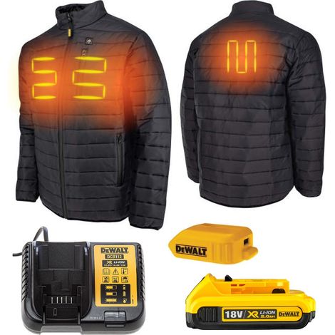DeWalt DCHJ093D1 Heated Lightweight Puffer Jacket Coat 18v XR Large + Battery (1/5)