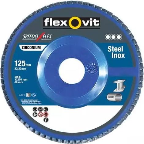 Disque à lamelle acier inox Speedoflex Zirconium D125MM GR80 Flexovit