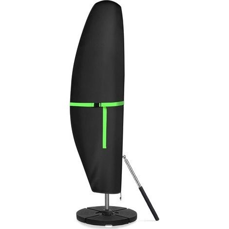 Housse de Protection pour Parasol avec Tige et Parasol déporté 2 à 4 m Grand Parasol Protection Contre Les intempéries, Les UV, Le Vent Outdoor pour Parasol déporté 280 x 30/81/46 cm (1/5)