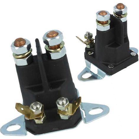 Relais de démarreur à 4 pôles, interrupteur solénoïde compatible avec le tracteur Stiga 1134-2946-02 et les accessoires de tondeuse à gazon Castearden 18736100/0. (1/5)