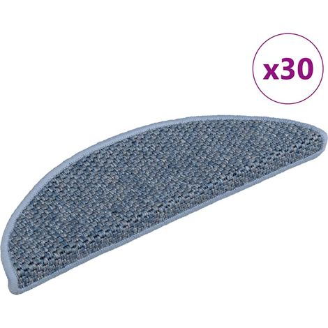 Stufenmatten Selbstklebend Sisal-Optik 30Stk. 56x17x3cm Blau