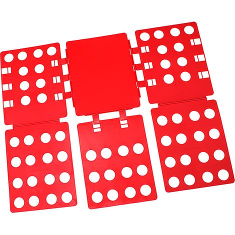 Planche pliante rouge portable de grande taille pour usage domestique, adaptée aux pantalons, shorts et t-shirts.