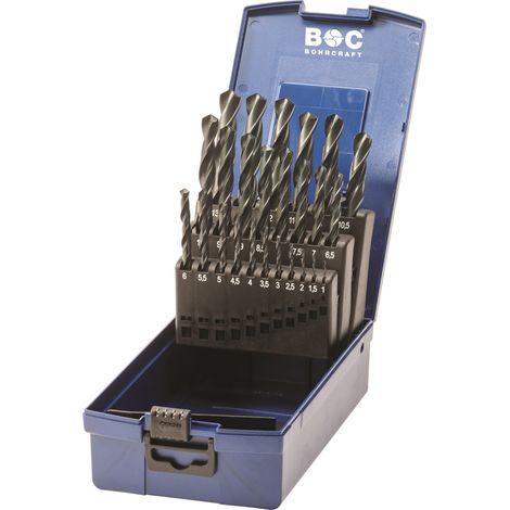 DIN 338 HSS-G Verdampfer Bohrer Set ABS Box KG13 OX // 1-13x0,5/ 25-tlg.  Bohrcraft 11191330025