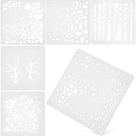pochoirs à peindre, modèles de bricolage, branches décoratives, bulles-15.00X15.00X0.20CM