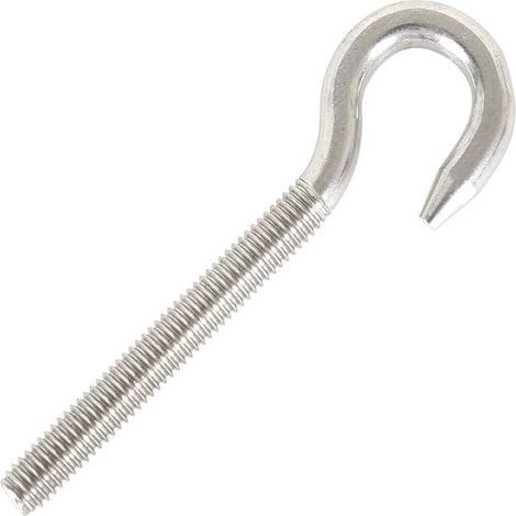 Gancho De Rosca M4 - Acero Inoxidable 304 - Para Sujeción De Lámparas Y Artesanía - 10 Unidades (1/5)