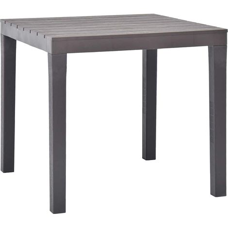 vidaXL Mesa de jardín de plástico color moca 78x78x72 cm (1/5)