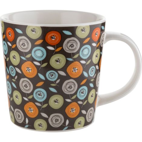 Florina Lustige Porzellantasse für Kaffee und Tee, 400 ml, verschiedene Dekorationen