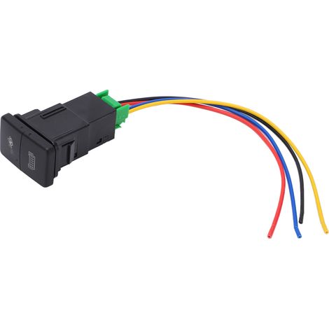 Interrupteur de feux antibrouillard à double pression pour véhicules, avec trou réservé, aspect stable et résistant à la chaleur, finition polie. (1/5)