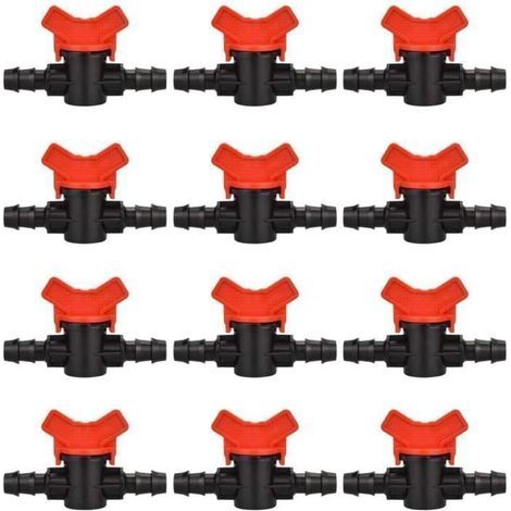 12 PCS Garden Hose Tap, 16x16mm Plastic Irrigation Valve for Outdoor Control
