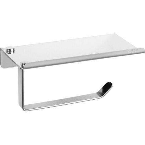 Porte-Serviettes en Papier, 304 en Acier Inoxydable Utilisable sans Poinçon Double Usage Distributeur de Papier Toilette pour Maison Salle de Bain Hôtel (1/5)