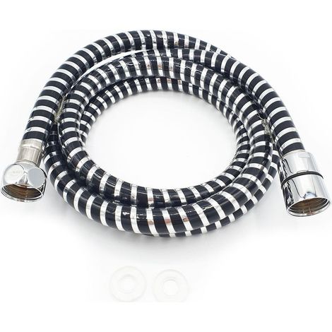 Plastique Chromé Flexible 15m Salle de Bains Tuyau Douche 1/2" x 1/2" (1/2)