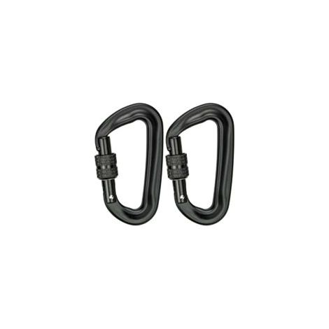 JSSEVN-Mousqueton aluminium 12KN – Charge maximale 1200 kg – Lot de 2 mousquetons en forme de D – Pour hamacs, camping, escalade (1/5)