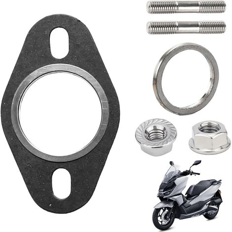 Joint de Pot d'Échappement pour Scooter 50cc 2T, avec Collecteur + Goujons M6, Universel, pour Yamaha Aerox, Peugeot Speedfight 2/3, Squab (1/5)