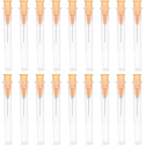 100 Aiguilles de Distribution de Colle en Plastique Orange 25g 13mm Embout Remplaçable pour Usage Industriel et Recherche Scientifique (1/5)