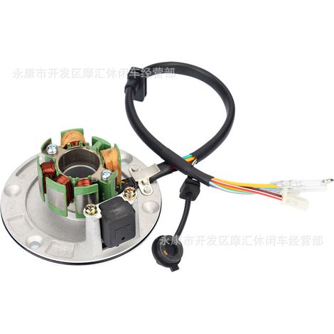 ZongShen 150CC coil six-pole magneto stator suitable for off-road motorcycles, ATVs, and beach accessories. (1/4)