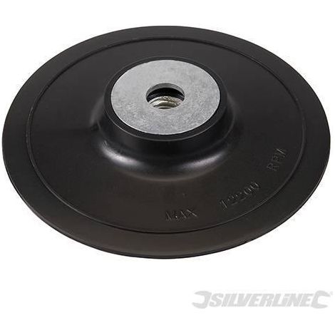 Platorello ABS per smerigliatrici angolari lucidatrici sabbiatrici con ghiera filettata silverline-115mm (1/2)