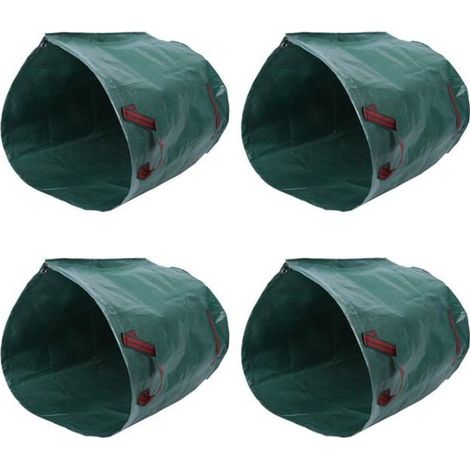 Sacs à déchets de jardin - MEN - 4 pcs - 270L - Polypropylène extra-fort - Vert (1/4)